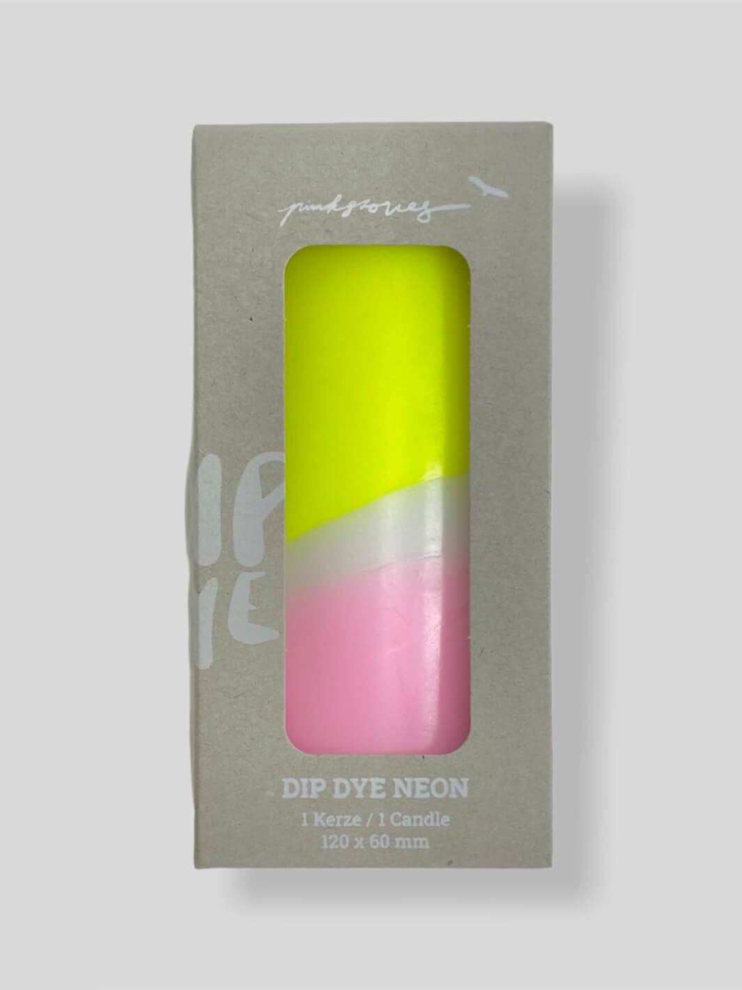 Neon Dip Dye Kerze mit Farbverlauf