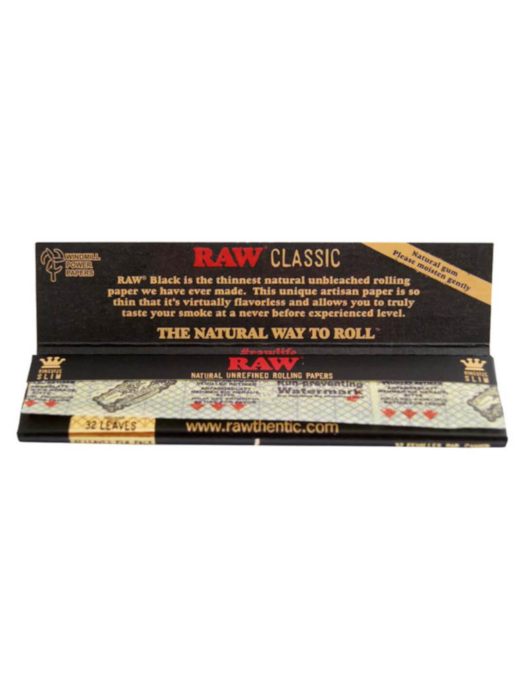 Raw natural rolling paper