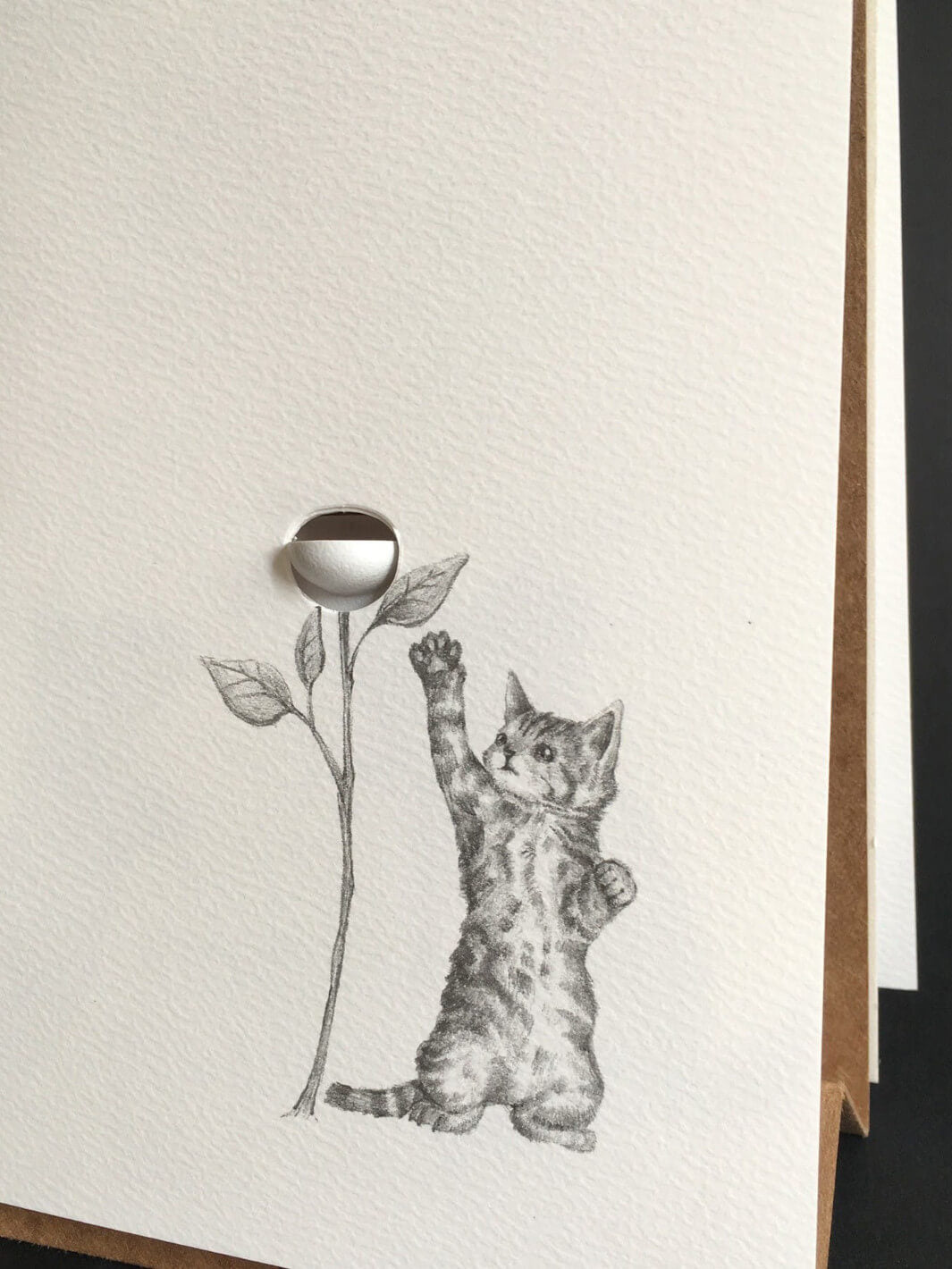 Soliflore Vase mit Motiv Katze 