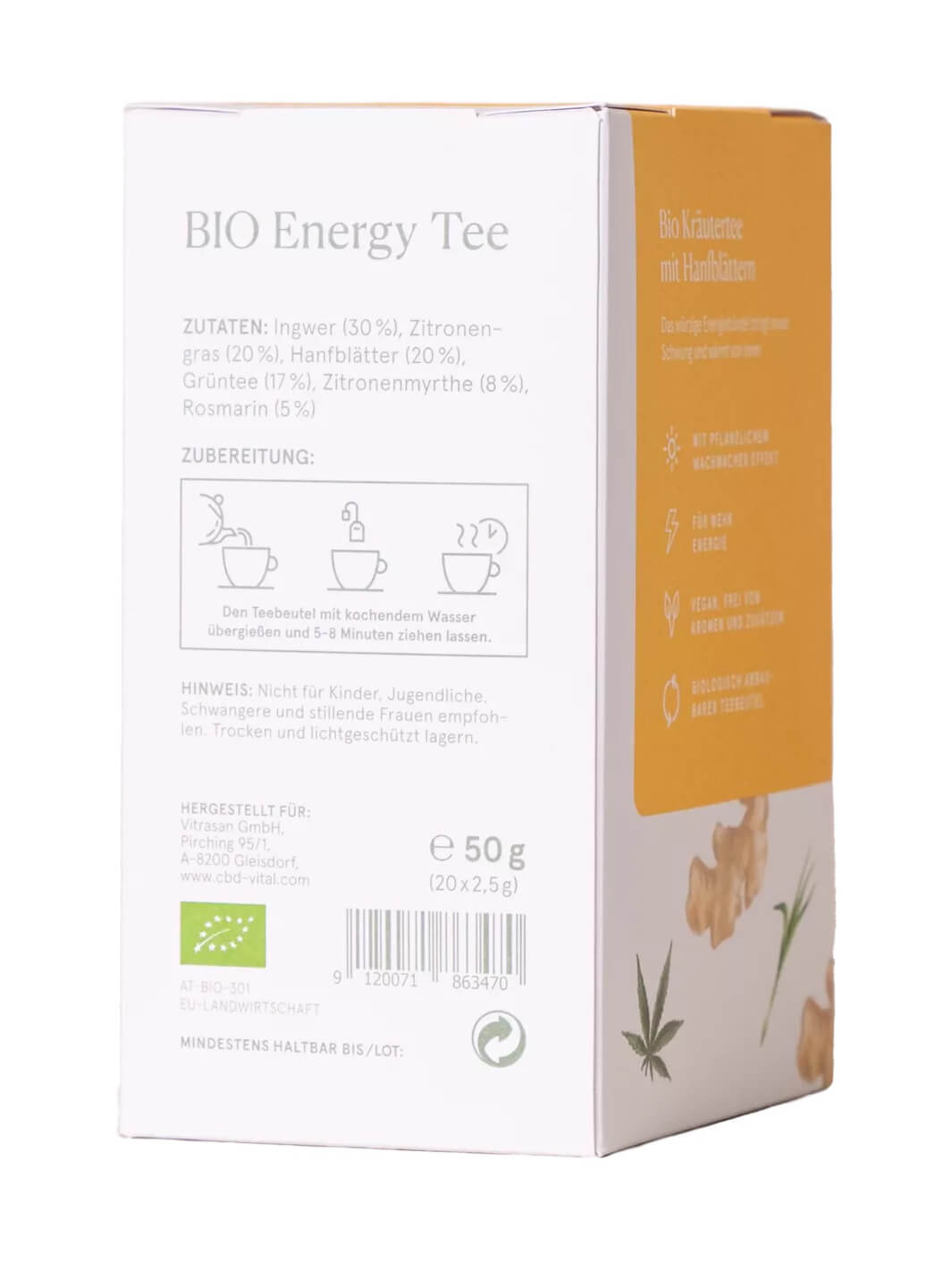 Bio Energy Hanf CBD Tee