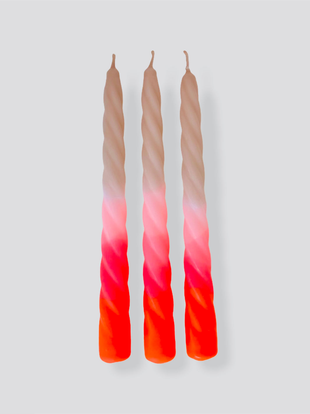 Twisted Dip Dye Candles