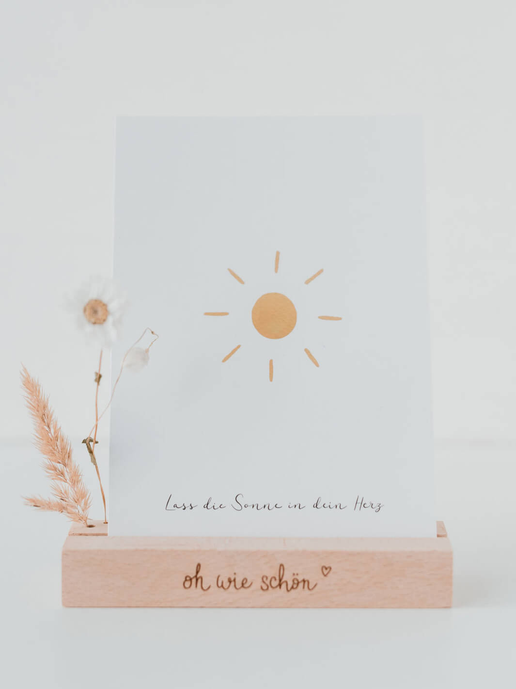 Lass die Sonne in dein Herz Postkarte