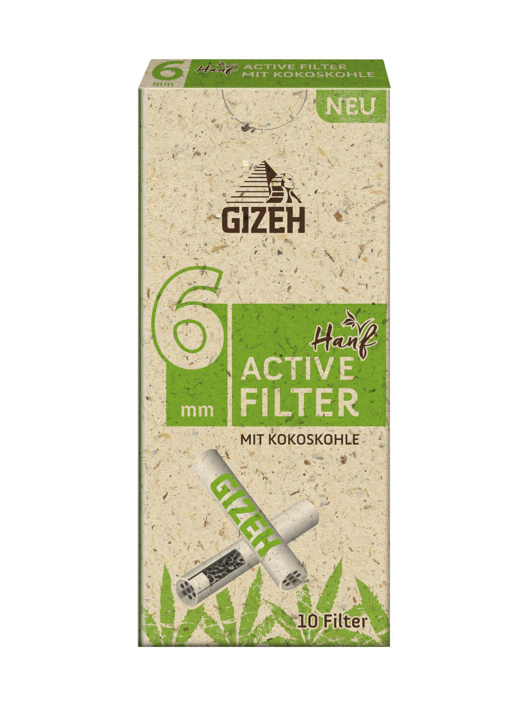  Gizeh Slim Active Carbon Filters, 6 mm - 20 Bags : Health &  Household