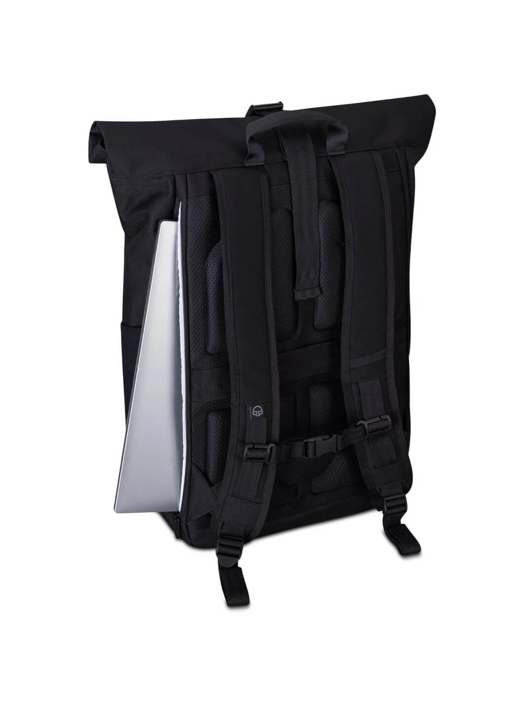 Nachhaltiger Rolltop Rucksack XL #farbe_schwarz