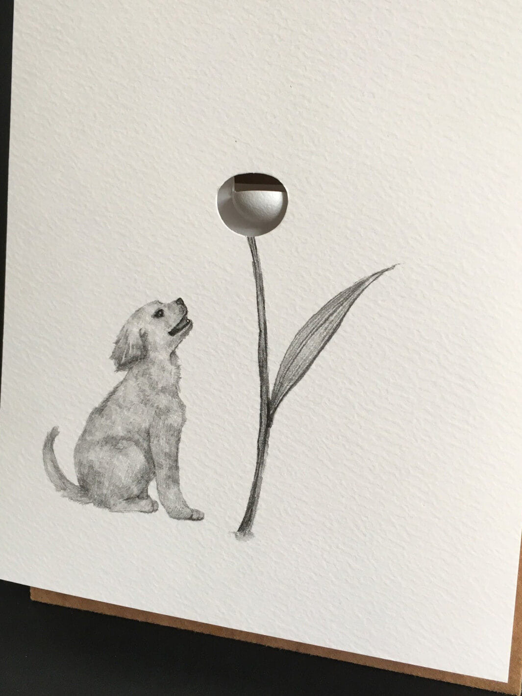 Soliflore Vase mit Motiv Hund